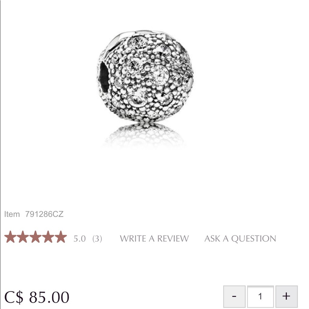 2 AUTHENTICPandora crystal clips.Cosmic stars clip